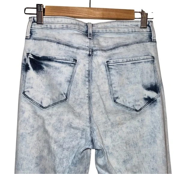 L'AGENCE High Line Skinny Jeans Calypso Distressed Destructed Acid Wash Size 25 - Picture 10 of 16